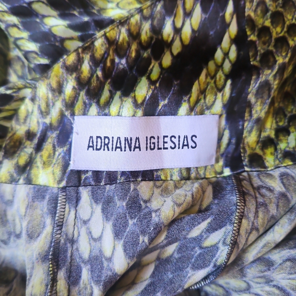 ADRIANA IGLESIAS | Runway Snakeskin Halter Gown Sculptural Evening Dress EU36 - Picture 10 of 12